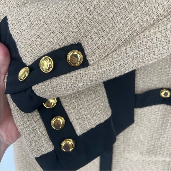 Tan Coco Tweed Bow Dress POMANDER PLACE medium - Picture 16 of 16